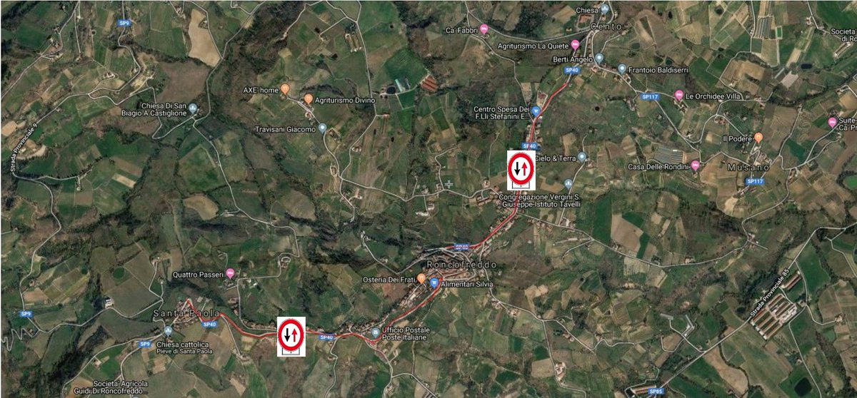 PLRubicone's tweet image. #viabiliru #roncofreddo Per lavori di scavo e messa in opera di condotte fognarie, dal 18 marzo al 30 aprile 2019 sono istituiti sensi unici alternati nella #SP40 Badia-Santa Paola.