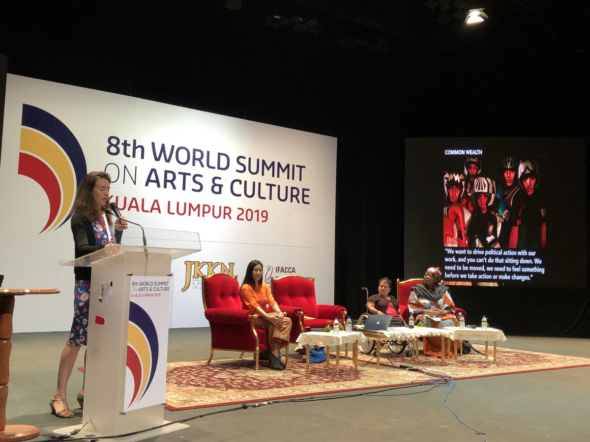 Learning so much about women’s creative &amp; diverse forms of participation in global struggle for #CulturalRights @ excellent panel on #Women Brokering Change @ #ArtSummitKL <a href="/ifacca/">IFACCA</a>