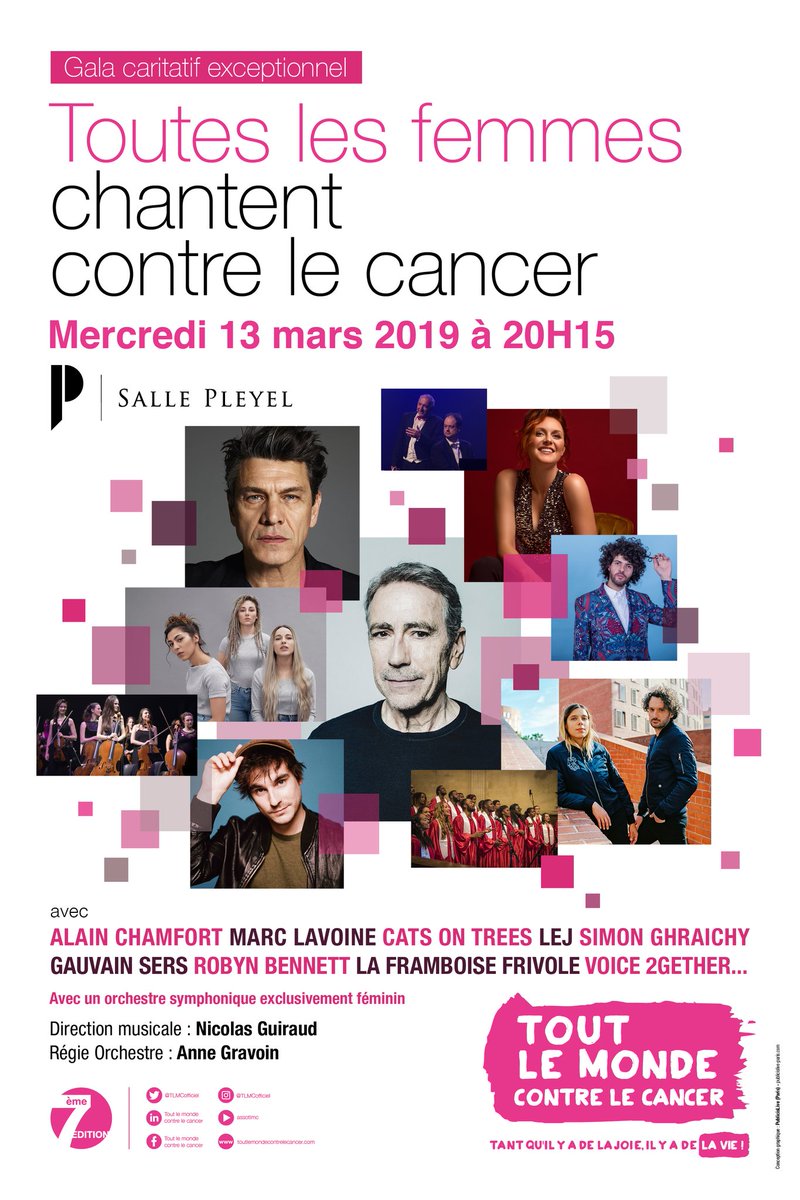 salefran's tweet image. Aujourd'hui et ce soir je fait photos pour @TLMCofficiel Et Toutes les Femmes chantent contre le cancer @sallepleyel ... #tlmc #pleyel #association #Cancer