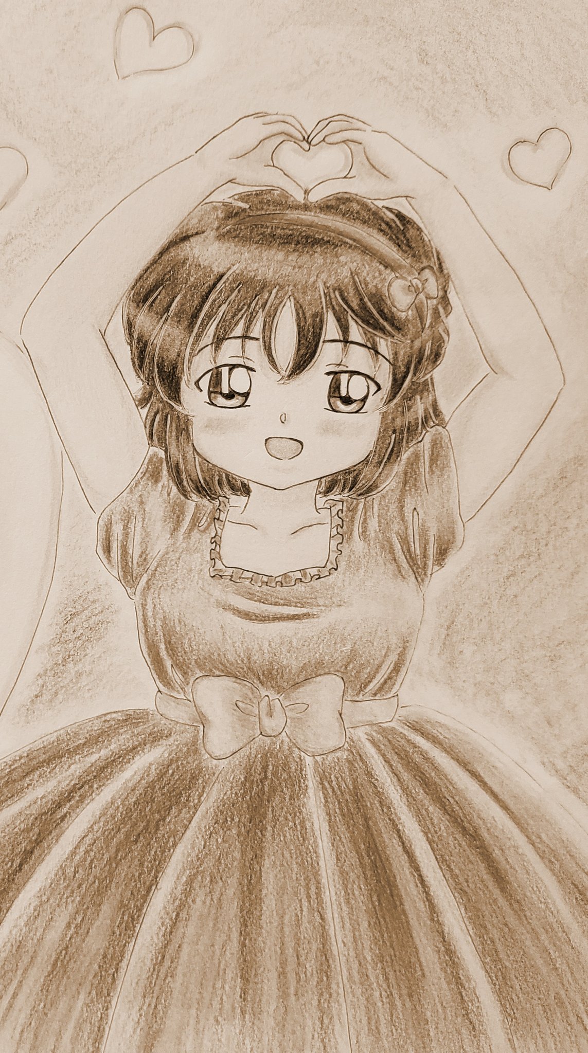 みゆ セピアとか白黒に加工した方がイラストが上手く見える不思議 もうすぐpixiv投稿します こちらは小学生の灰原哀ちゃんです 小学生にしてはおっぱいが 気にしてはいけません イラスト アナログ絵 T Co B9sf3ng21s Twitter