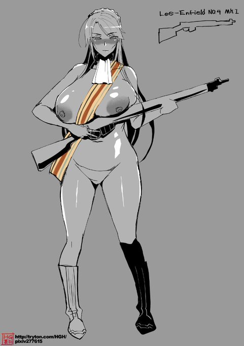 本日の画像:リー・エンフィールドNo.4 MK1
改めて描いてみたり 