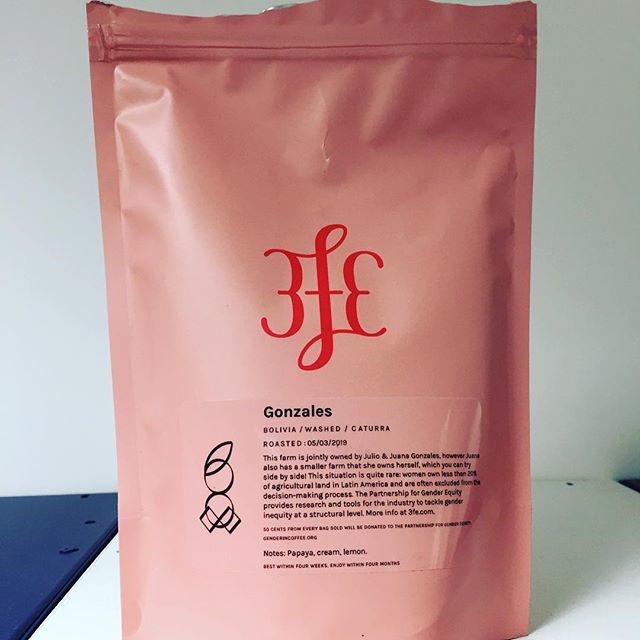 Today’s bag. Gonzales from @3fecoffee 
One half of the Juana &amp; Julio Gonzales coffees from Bolivia. Great producers and promoting gender equality in coffee farming. ift.tt/2CmcaNH