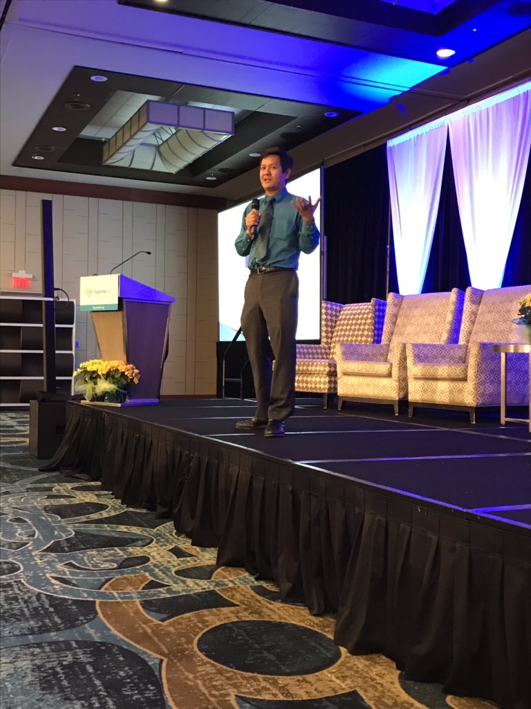 My first time laughing with, listening to and learning from <a href="/NonprofitAF/">Vu Le (with one E)</a> - great keynote at #npsummit19 <a href="/TogetherSC/">Together SC</a> #blackbaudu