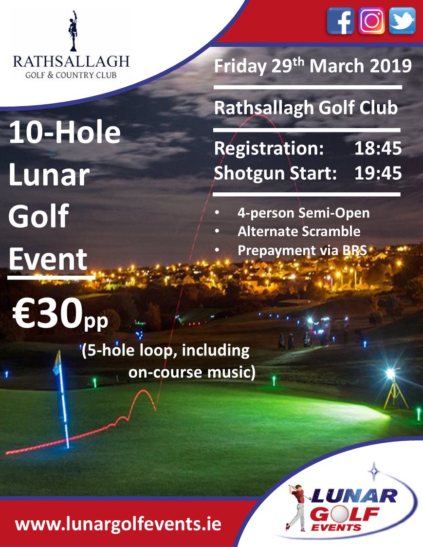 We are now taking bookings for our Lunar Golf Event on Friday 29th March
#Golf #event #BOOKINGS