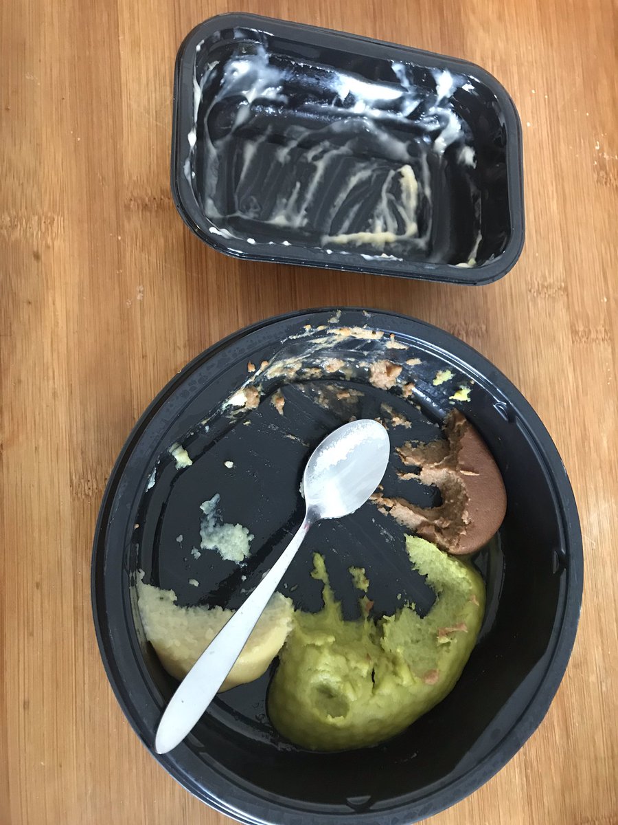 welsh_salt's tweet photo. ‘What mammy eating?’ IDDSI level 4 purée and level 2fluids from @wiltsfarmfoods Impressed with flavours but not sure I could be on them long term! There is a place for diet modification in dysphagia management but need to weight up risks and benefits#swallowaware2019 @CAVUHB_SLT https://t.co/niENabOJbR