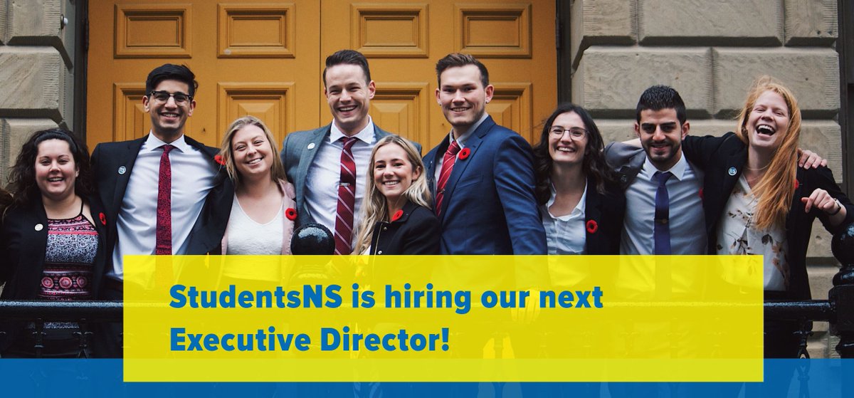 StudentsNS's tweet photo. Want to advocate to the government, research post-secondary issues, and work with student leaders? We're hiring our next Executive Director! 
Check out https://t.co/l2exXrYgTW for more info!
#nspse #cdnpse https://t.co/tPUkyoBMyZ
