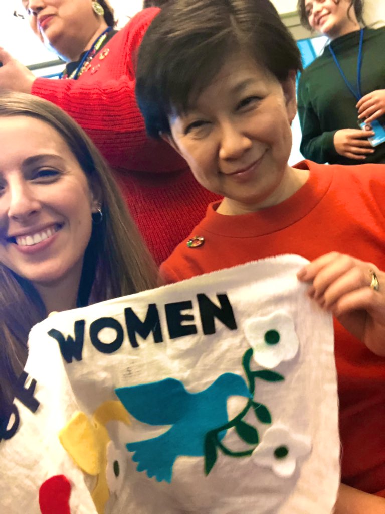 ungermansears's tweet photo. A selfie with @INakamitsu, UN Under-Secretary-General and High Representative for Disarmament Affairs. An absolute privilege to meet with Ms. Nakamitsu to discuss gender and disarmament #MyCSW #GirlPower #WPS https://t.co/KpqDMRYqwA