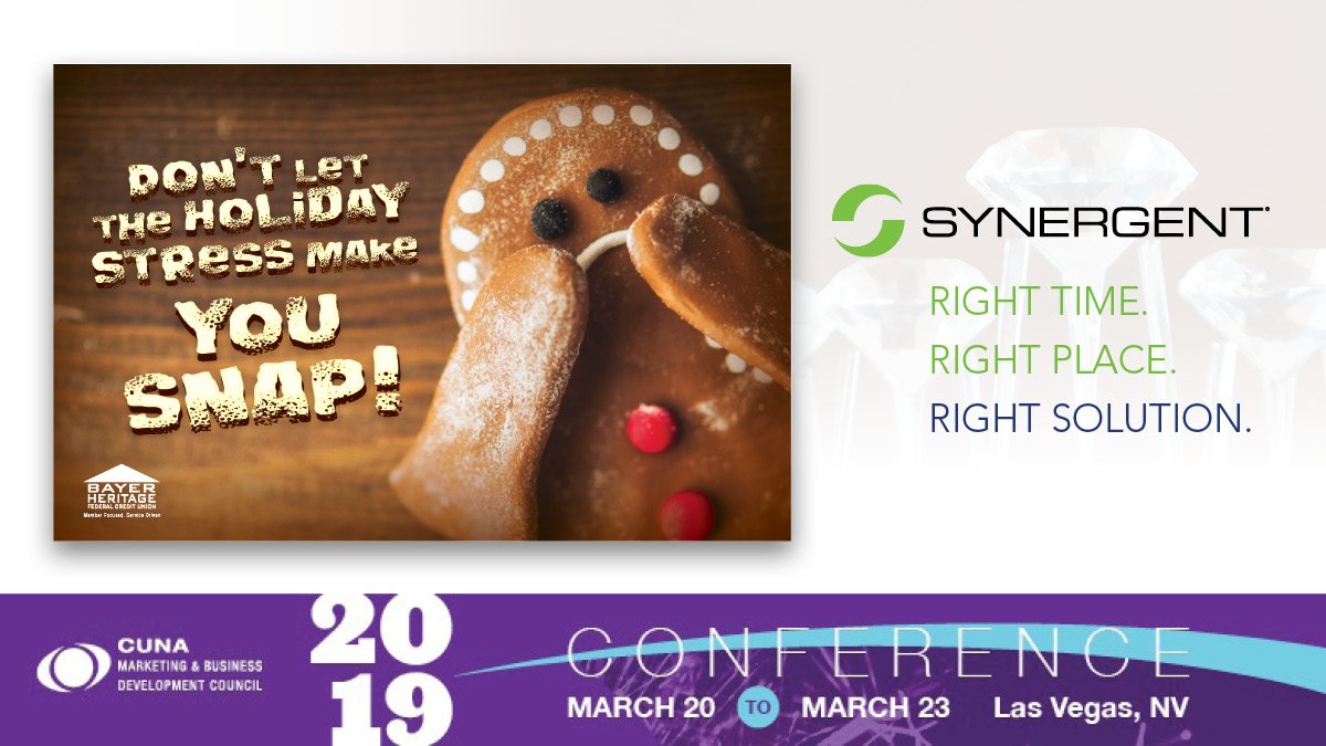 SynergentCorp's tweet photo. Diamond Award Spotlight #2: Bayer Heritage FCU launched a holiday loan campaign with interest-free options to increase loans and promote goodwill. They exceeded their goal by 40% and opened 420 loans!
@cunacouncils #MBDCouncil #thesynergentdifference https://t.co/Kgvy7AOqFT https://t.co/hdgJstONnw