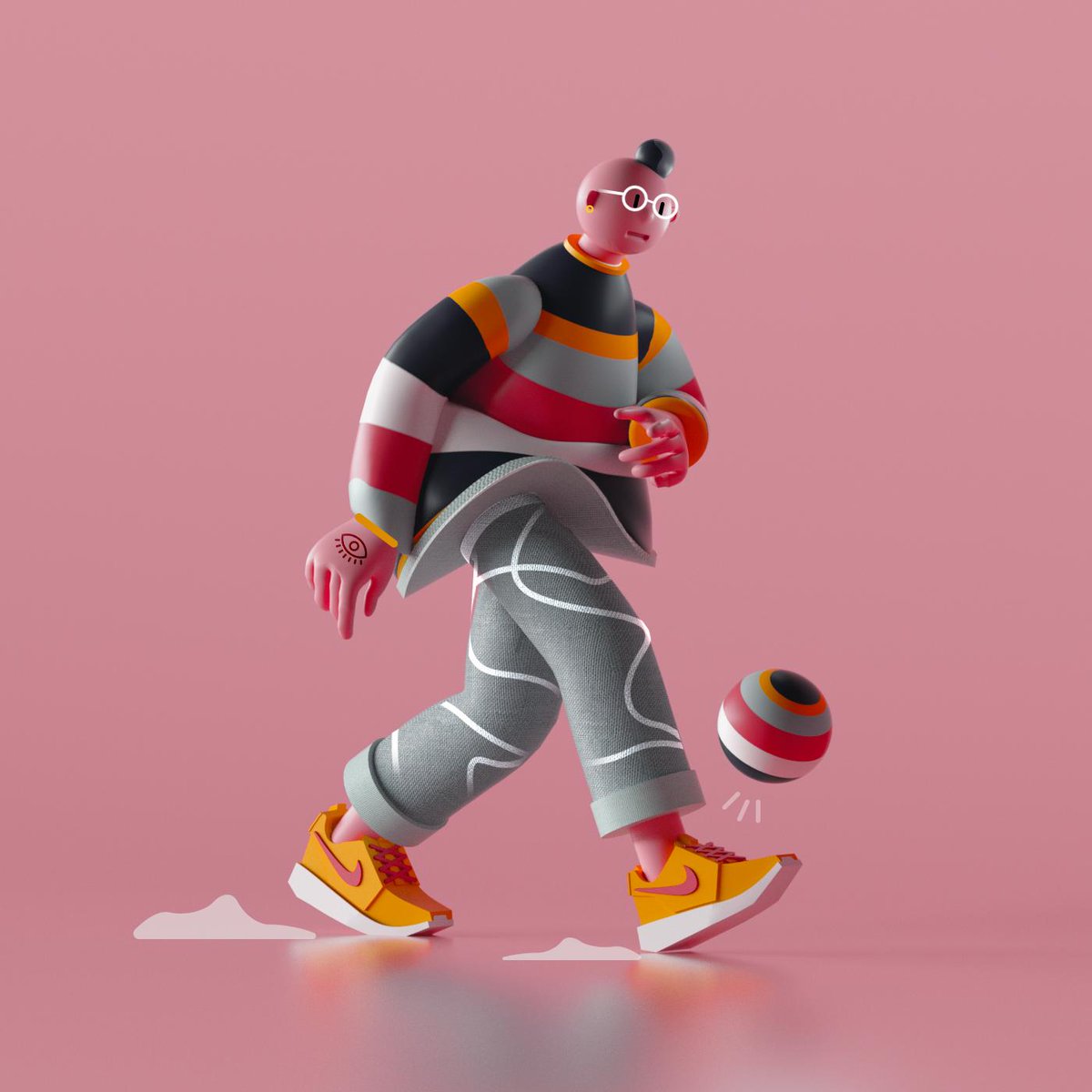 Limpiamente Zapatos puramente Mattey on Twitter: "Nikeeeeeeeeeeeeeee character. #design #3d #character @ Nike https://t.co/bpVSKIiH5W" / Twitter