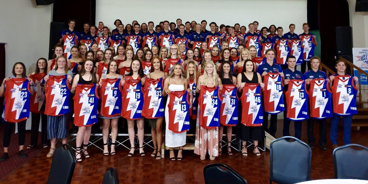 Gippsland_Power's tweet photo. Season 2019 is go! #jumperpresentation #nableague https://t.co/heP9Y4qAQr