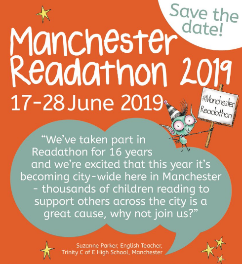 Manchester schools - sign up to the #ReadMCR and @ReadforGoodUK city-wide #ManchesterReadathon this June and order your free kit now. literacytrust.org.uk/news/mancheste…