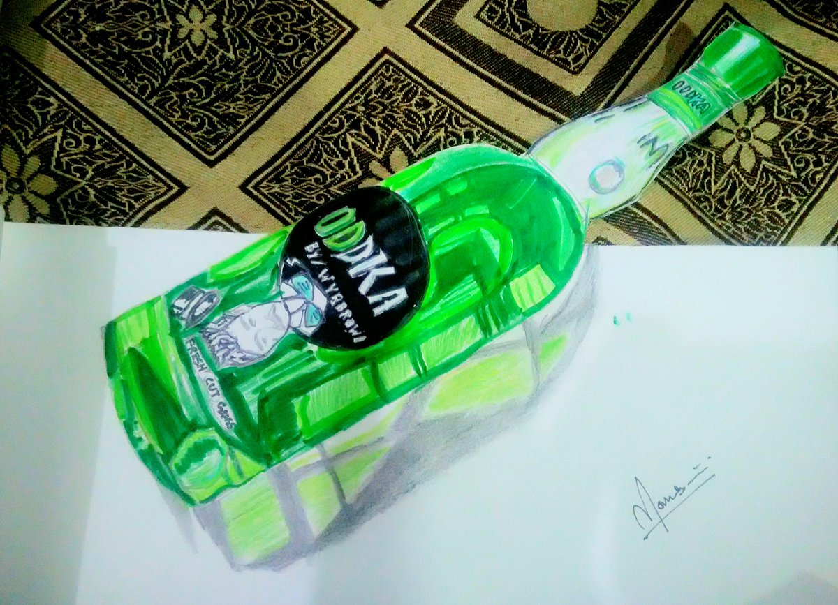 ArtistManas1's tweet photo. 3D oddka bottle...
.
#oddka #odka #bottle #artwork #art #sketch #pencilart #lovelyart #artworld #realism #3D https://t.co/adiYlh3uDW