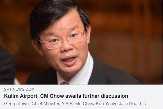 SPTnewspg's tweet photo. Kulim Airport, CM @chowkonyeow awaits further discussion
Read more at https://t.co/ZT9T63ilbA
#togetherasacommunity https://t.co/xRnphEcxkN