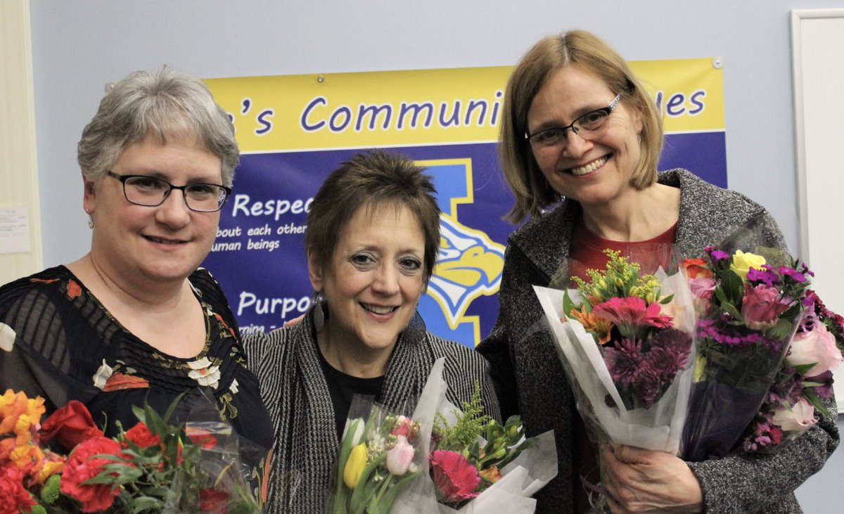 WestIrondequoit's tweet photo. If you see Kristan Rojas, Diane Stout & Anna Bayerl, congratulate them. Each received a huge honor Tuesday, the Honorary Life award from the @WestIrondequoit Parent Teacher Assoc — the highest PTSA honor given — special night for 3 special colleagues!
#WI_PeakPerformance https://t.co/v7v0ZNNhR5