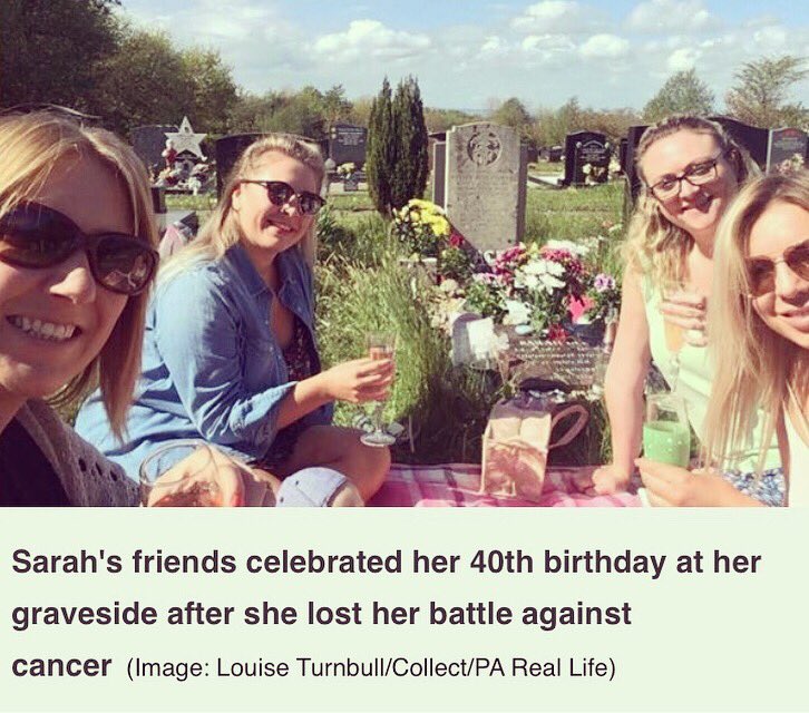 SarahsAngels17's tweet photo. The reality of not going for your cervical screening. Having to celebrate your best friends birthday at her grave each year since she died 💔 #SarahsAngels #cervicalscreening #CervicalScreeningSavesLives #cervicalcancerawareness https://t.co/h64IqqiQu2