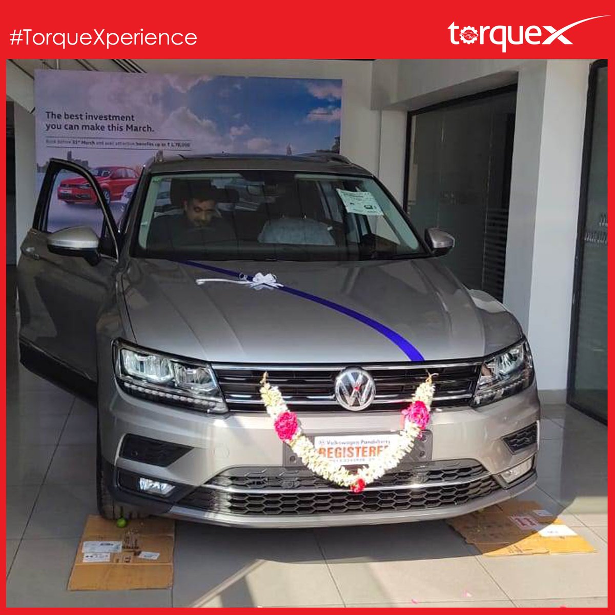 TorqueXOfficial's tweet photo. Mr Mahesh Kumar, Coimbatore takes delivery of the new Volkswagen Tiguan bought through https://t.co/iqLBGRQPP2.
.
We wish him a Happy Motoring!

#TorqueXperience #VWTiguan #VWIndia https://t.co/E42nR1gAD7