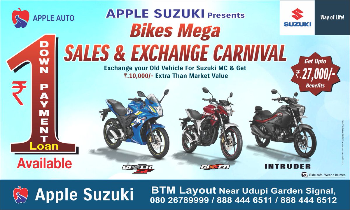 Appleauto Suzuki, Bangalore tweet media
