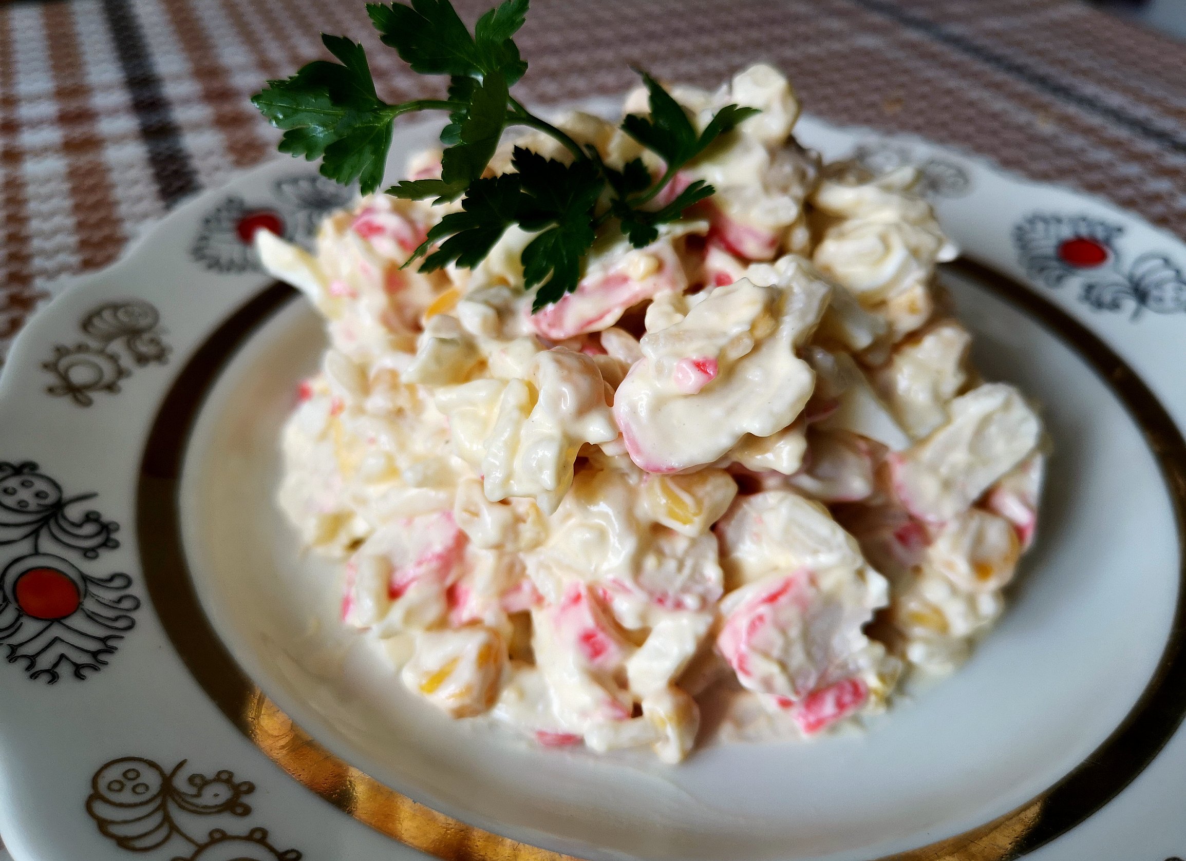 Крабовый с рисом и кукурузой