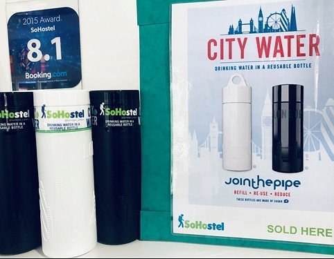 Excited to have <a href="/SoHostel_London/">SoHostel London</a> Join the Pipe! 

They are cracking down on their single-use plastic waste and taking a pro-active lead in encouraging their guests to #refill #reuse #reduce instead during their visit to #london and beyond! Nice one! 

#CityWater