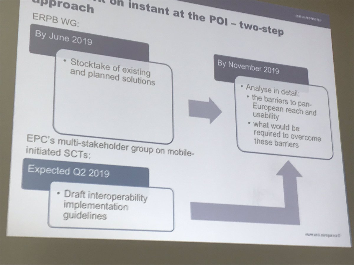 Ercan1's tweet photo. @GS1_Mobile #ecb to support #sepainstantpayments at EPSM Meeting in Frankfurt. Mirjam Plooij shows different Sepa Instant Payment use cases https://t.co/bixV9W5Fza