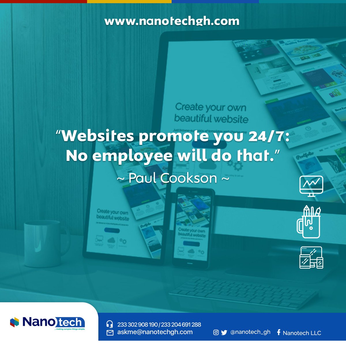 Nanotech_gh's tweet image. We can help build your website. Contact us today!
#Nanotechghana
#AutomateIt