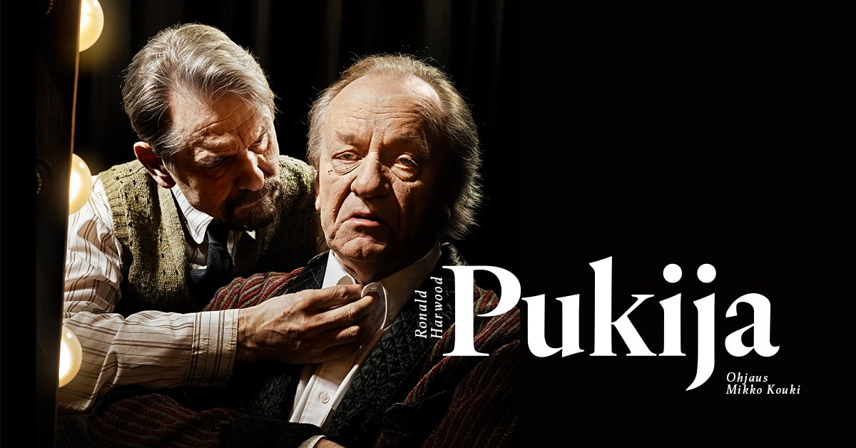 Teatterilegendat Esko Roine ja Asko Sarkola loistavat takahuoneen tähtinä Pukijassa ensi syksynä!
