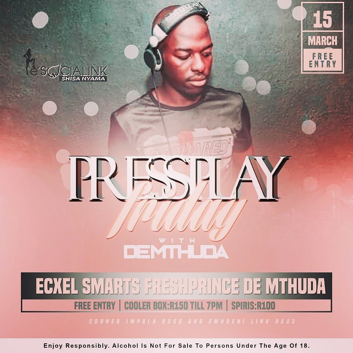 Esocialink's tweet photo. De Mthuda invades E'socialink this coming Friday...be ready,be there the n avoid being told ;-) ;-) https://t.co/plYXdbeByz
