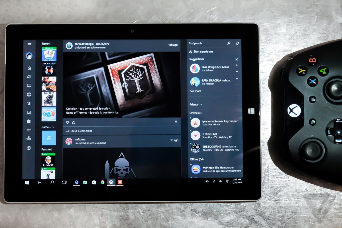 tomwarren's tweet photo. Microsoft now lets you stream PC games to an Xbox One and use a controller. This is really neat, and it’s part of a new Wireless Display app for Xbox that allows you to remotely control a PC with an Xbox One controller. Details here: https://t.co/5JPxn1j1Ki https://t.co/XBfvlqwEdo