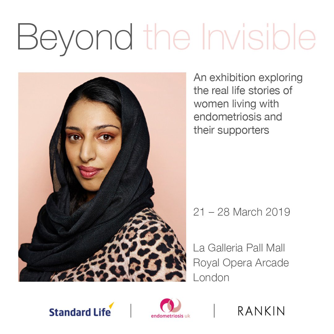 EndometriosisUK's tweet photo. One week until the launch of  Beyond the Invisible! We are delighted to be partnering with @StandardLifeUK and internationally-acclaimed photographer @rankinphoto on this exhibition, which raises  awareness of this debilitating illness. The exhibition is free to the public. https://t.co/yxzJOjiETH