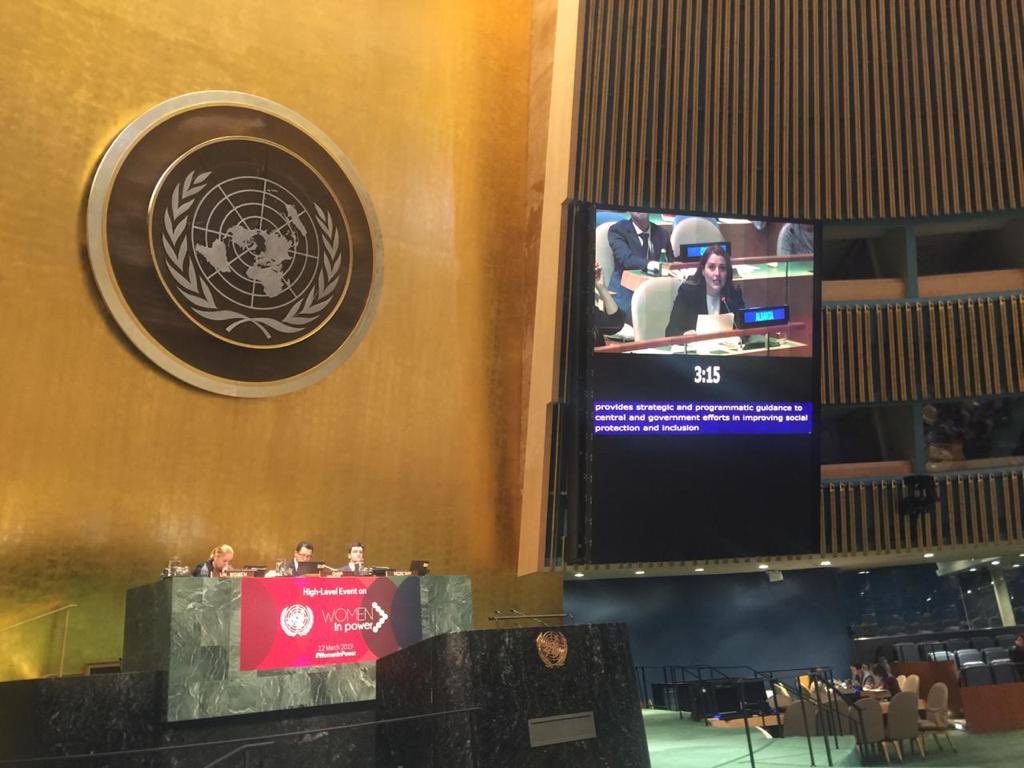 GManastirliu's tweet photo. @UN 63th Session of the Commission on the Status of Women, I emphasized the commitment of the #AlbGov towards better financing of #socialprotection programs that prioritize the #economicempowerment of #women.
#CSW63 #UNCSW https://t.co/xOLvMHtJr3
