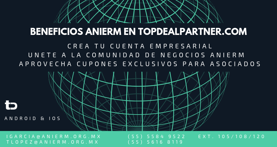 TopDealPartner's tweet image. Beneficios para asociados @ANIERM_AC 
Comunidad privada y cupones exclusivos!