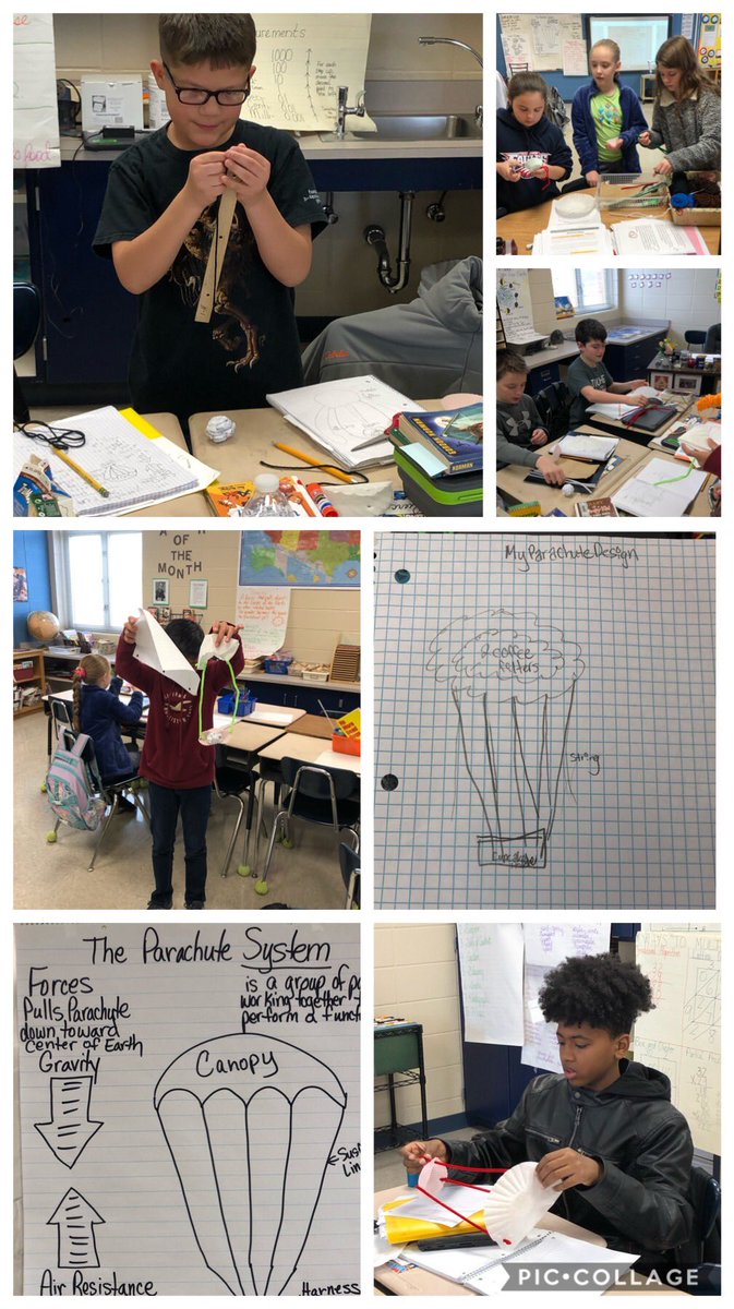 johnson_ma's tweet image. Problem - Design a parachute so a flat paper and a crumpled paper hit the floor at the same time #engineeringprinciples @aka88principal @FarleyHSV @HSVk12