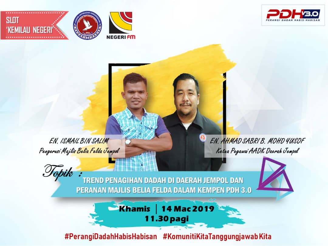 Save the date ! Dengarkan esok di Radio Negeri.FM 😎

#PerangiDadahHabisHabisan