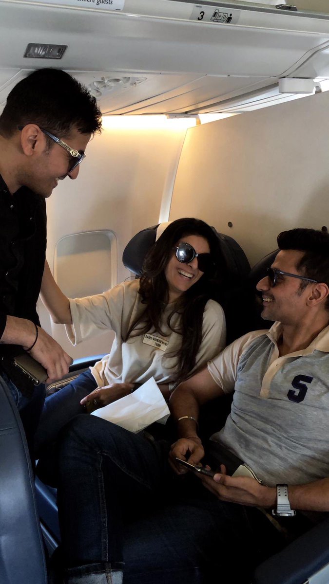 Work buddies, Travel buddies, laughter buddies.. there’s an endless list of things that we do together and yet the fun and spark never fades away. Off to #Delhi to rock another evening together!! @Mann_meetbros @KhushbooGrewal @meetbros . #Showbiz #Singers #Friendsforlife