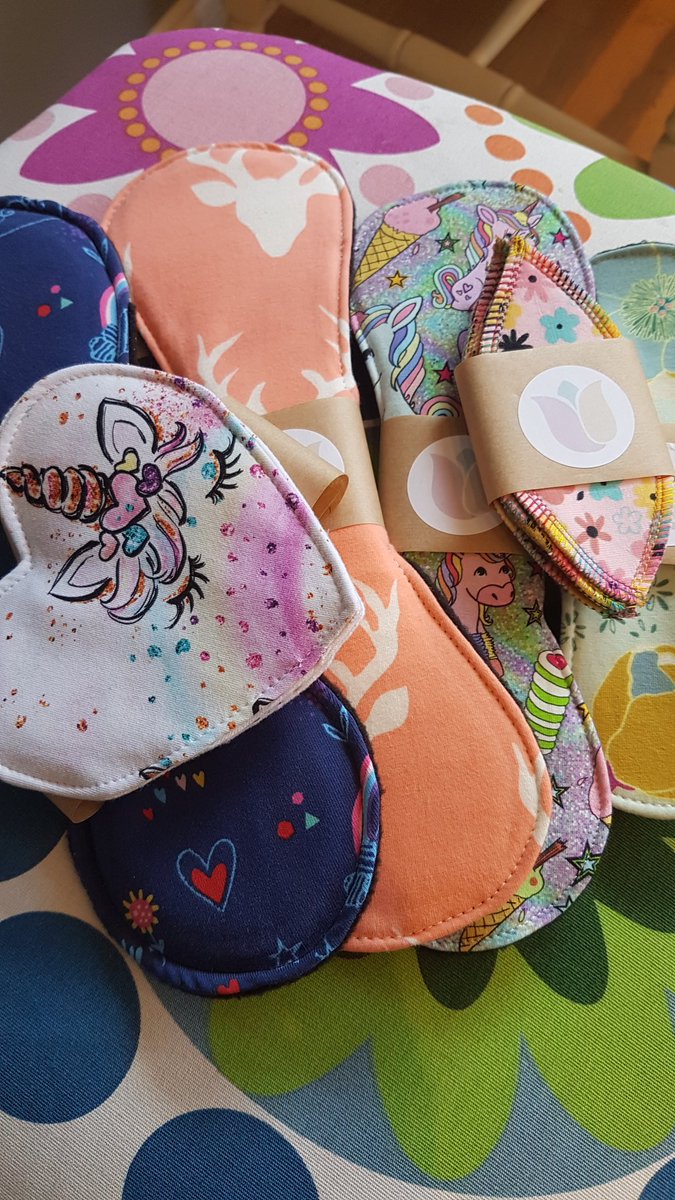 MutinyZero's tweet photo. Absolutely beautiful reusable sanitary pads from 'IzzyWizzyRoo' now available in store! Sizes and prices vary so pop in for a gander! 😍 #reusablesanitaryproducts #zerowaste #zerowasteshop #darlington #ecofriendly #localbusiness https://t.co/4zs4kkZsZp