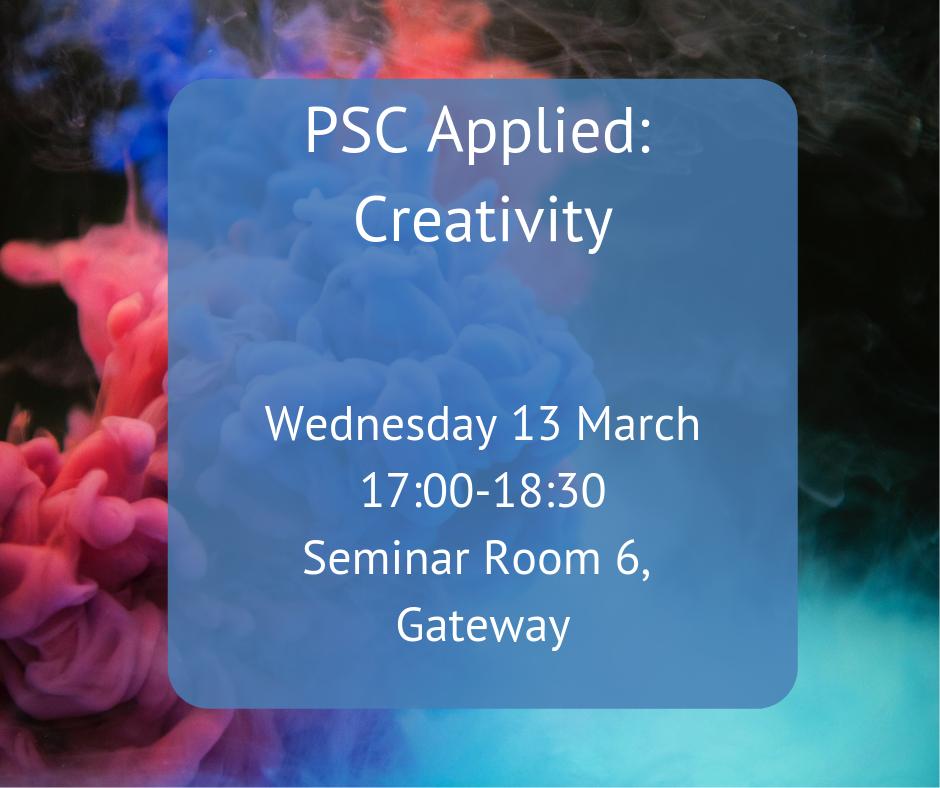 PSC_Scheme's tweet photo. Today's PSC workshop - PSC Applied: Creativity! https://t.co/kkQRPEsuvE