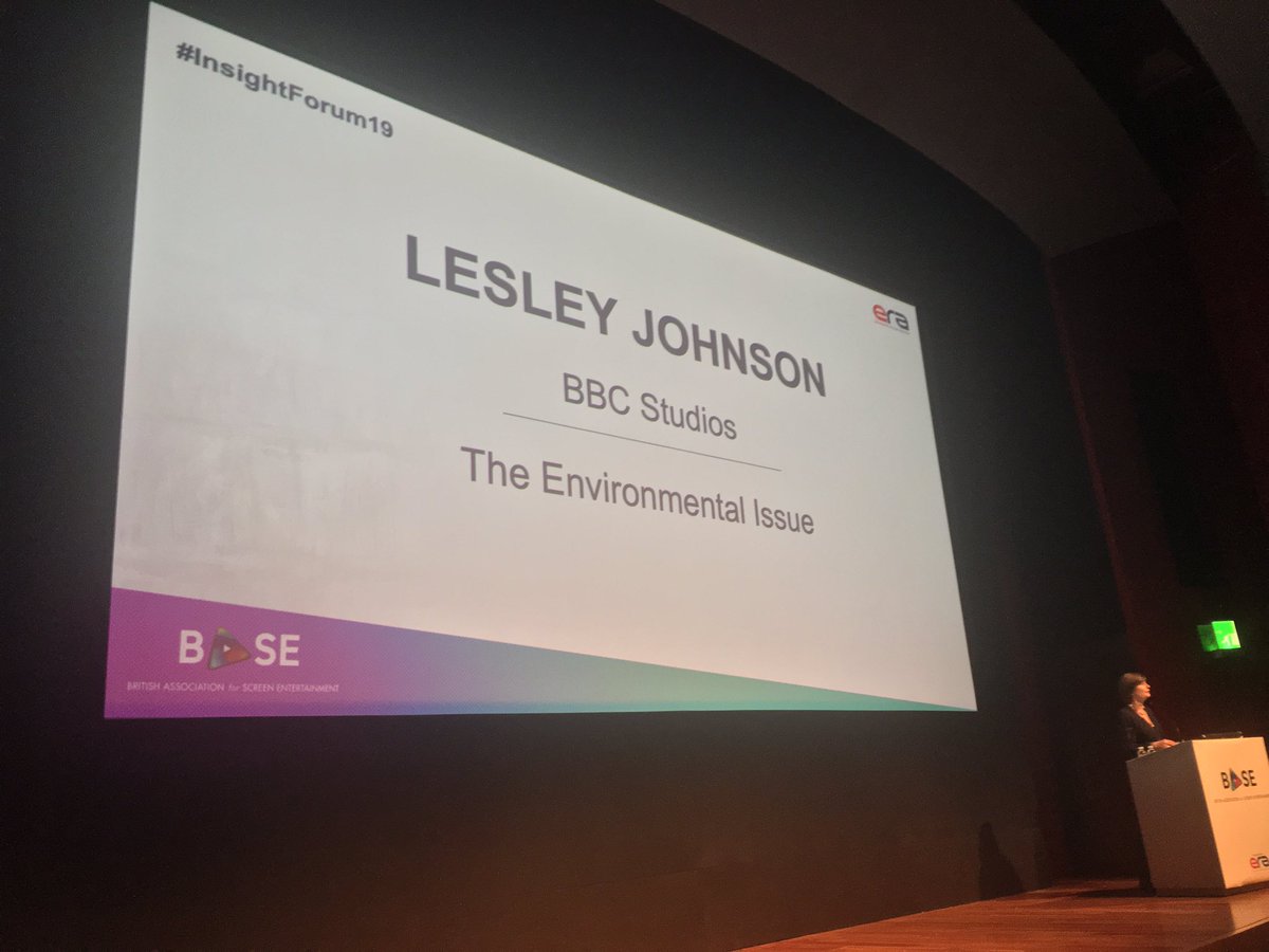 BASE_org's tweet photo. Lesley Johnson (Home Entertainment Director at @BBCStudios) talks driving conversation forward & making a difference to the sustainability and environmental impact of our industry #InsightForum19 https://t.co/WJ4bmORfZW