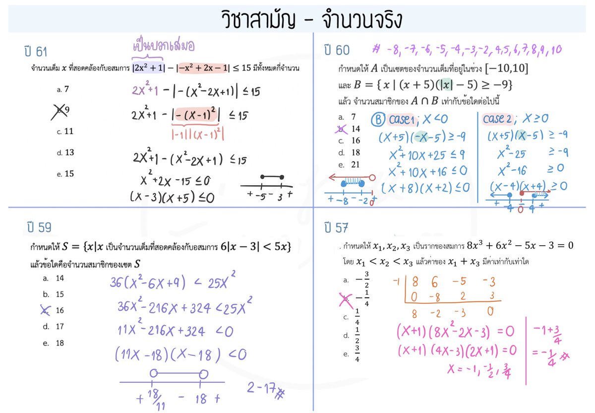 mayitutoryou's tweet photo. อีกไม่กี่วันแล้ว มา��่อกันน
ลำดับอนุกรม เลขเรขา อนันต์ ออกปนมัธยฐานบ่อยมากกก
จำนวนจริง แก้สมการอสมการ ถอดค่าสัมบูรณ์แยกกรณีฝึกให้แม่นๆ
ความน่าจะเป็น จะมีออกเดี่ยว กับออกปนเรื่องอื่น
ตรีโกณ ไม่ซับซ้อนเท่า #pat1  ข้อง่ายคือถ้าดูออกคือโป๊ะเดียวจบเลย

#dek62 #tcas62 #วิชาสามัญ #กสพท62 https://t.co/o6q6HaNNml