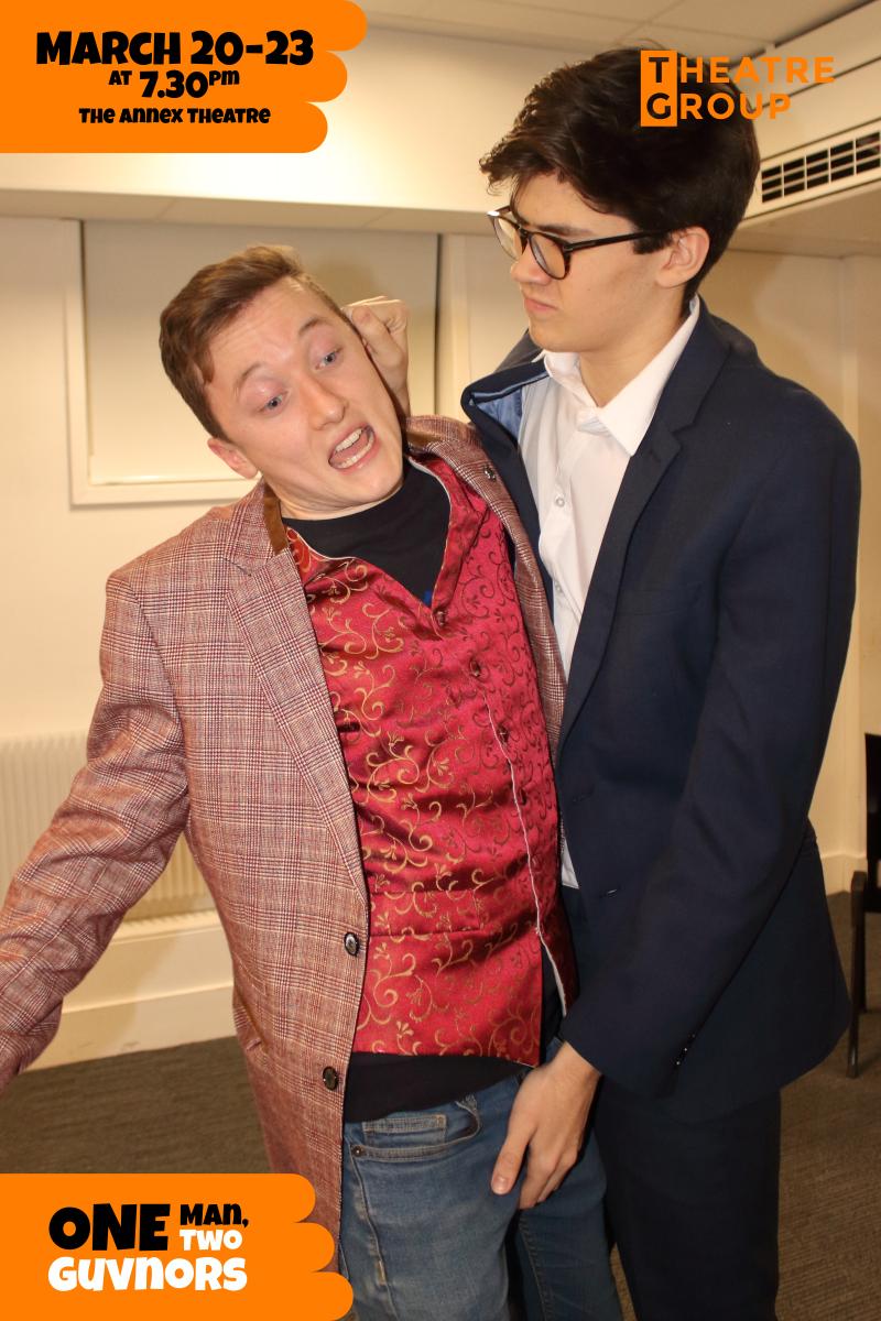 SUSUtheatre's tweet image. Check out the cast really hamming it up in rehearsals (in the best kind of way) in "One Man, Two Guvnors". We're performing in @TheAnnexSoton 20-23 March, tickets from £5. 

Reservations: theatre.susu.org/shows/225/one-…