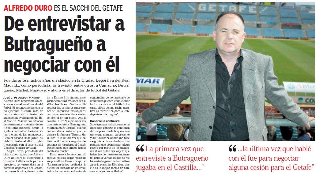 David Mosquera on Twitter ""Alfredo Duro es el Sacchi del Getafe. Fue
