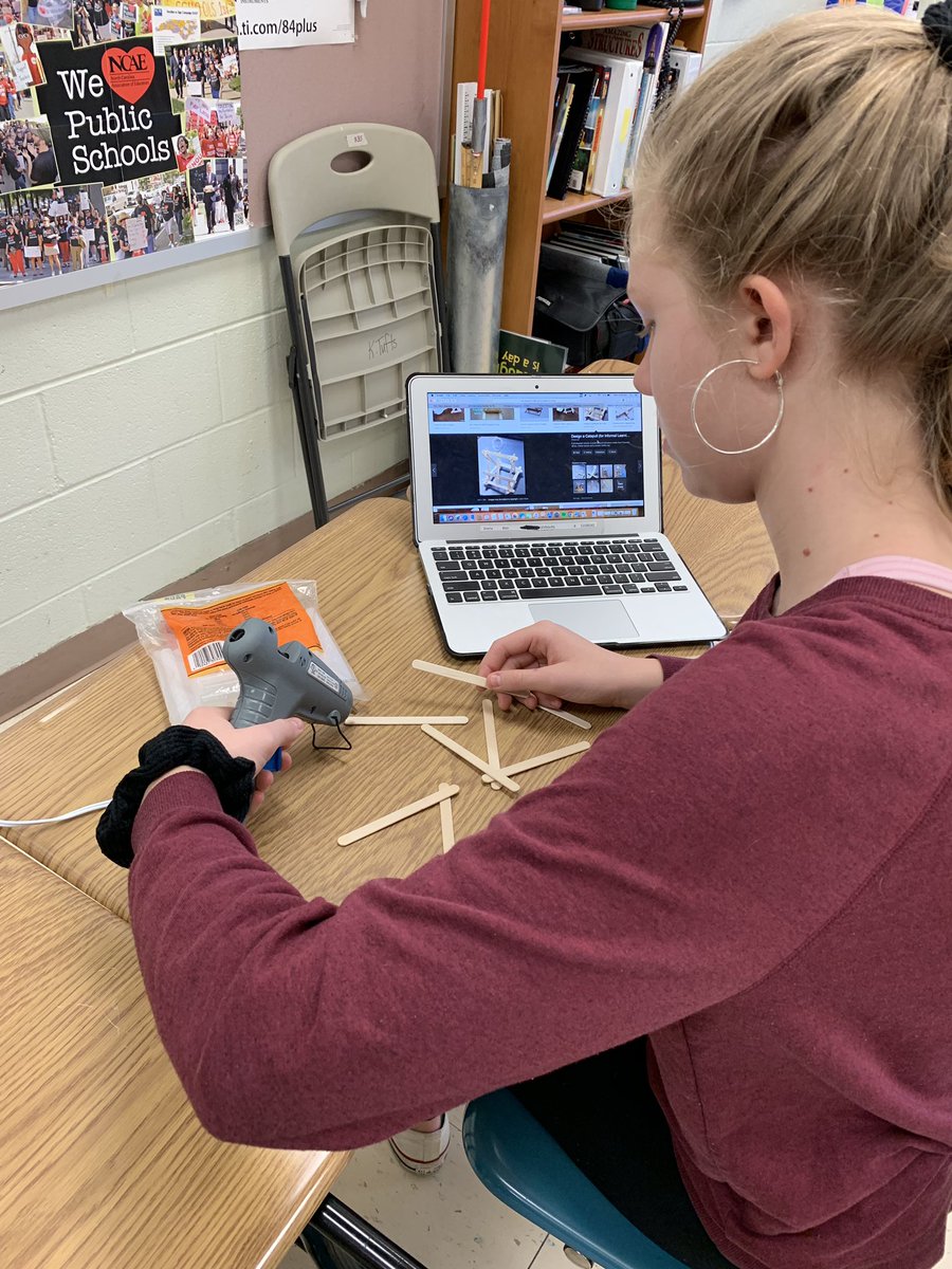 mwm1105's tweet photo. Researching mathematicians, constructing catapults, and studying parabolas in Math I at CMS. #Avery #CRANBERRY https://t.co/50WONBANiu