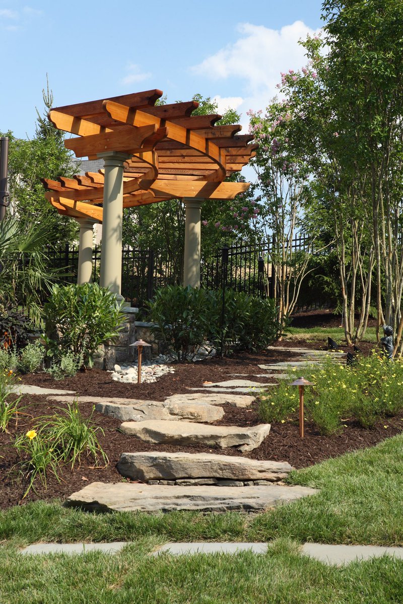 CLWlandscape's tweet photo. This simple curved pergola creates shade and brings in the warm wood element this backyard needed.
#landscape #design #pergola #stone #steps #maryland #woodelement #landscaper #backyard #spring #pantings https://t.co/KXy4bvY3kt
