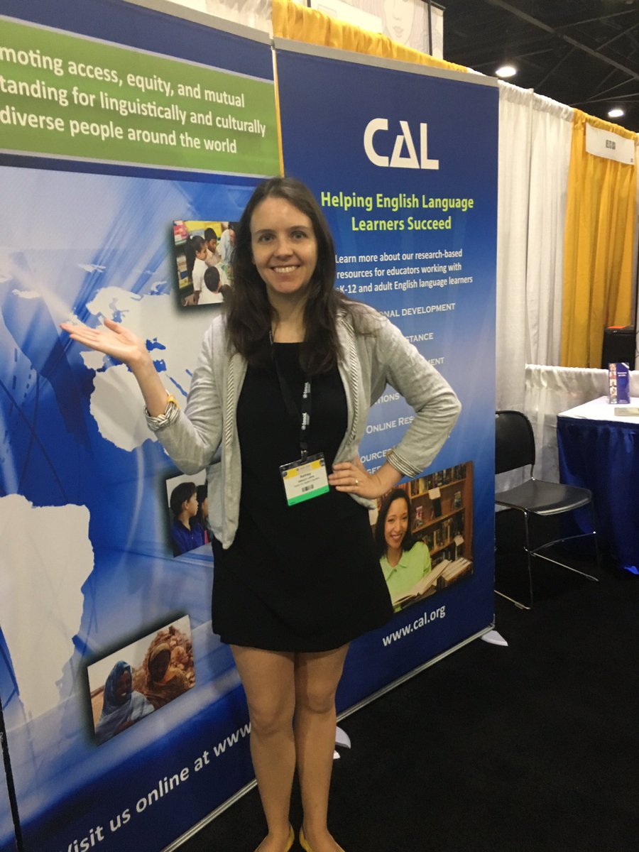 The CAL booth is open! Come say hello #TESOL19