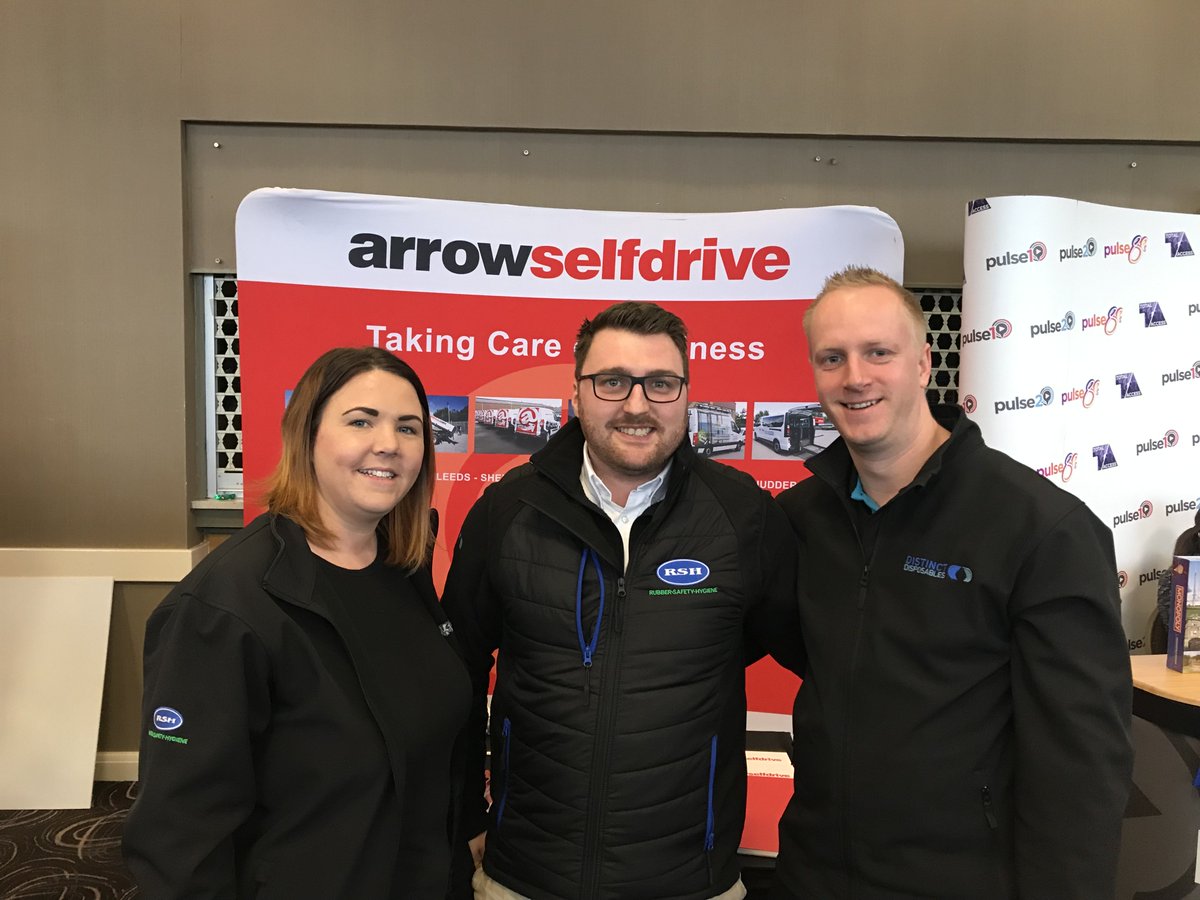 RshGroup's tweet photo. 3 of our sales team visiting @Arrow_SelfDrive at the #KirkleesConf earlier today. A great conference showcasing the Kirklees area and its great businesses @johnsmithstadia https://t.co/pycAQdrINc