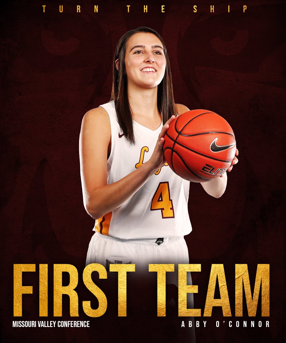RamblersWBB's tweet photo. Congratulations to @abbyo9214 on being named First Team All-#MVCWBB! O'Connor, who was also selected to the All-Defensive Team, is the first Rambler to earn First Team accolades since 2015-16! #TurnTheShip #OnwardLU https://t.co/0kk6jONbzT