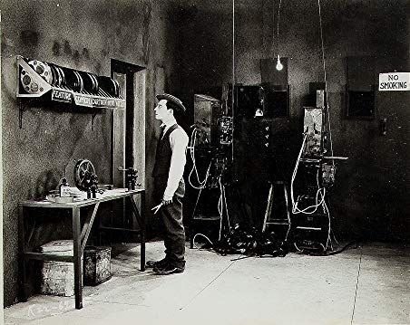 theflyingeditor's tweet image. The subject of my thesis obligingly created my ideal PhD t-shirt image back in 1924 #busterkeaton #filmediting #editgeek