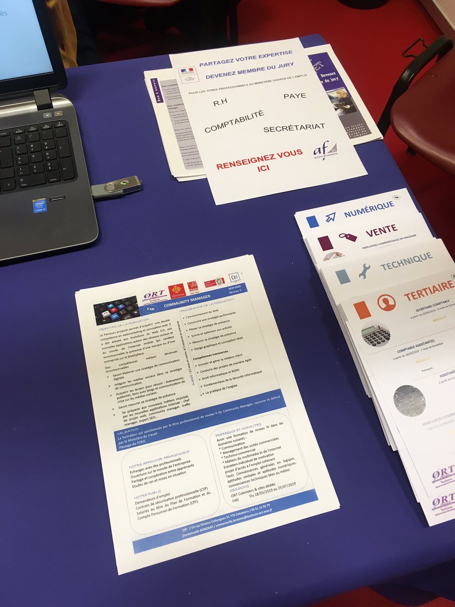 Aujourd’hui l’ORT Toulouse est présent sur les salons TAF de Toulouse , Montpellier et Albi ... Venez nous rencontrer !