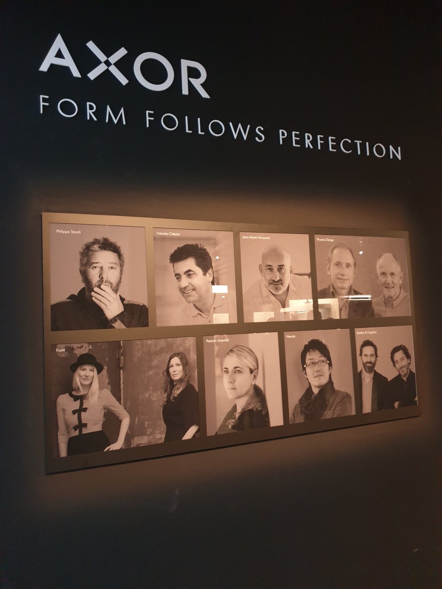 hansgroheUK's tweet photo. The #AXOR design collective, including the best international designers from #starck to our current collaborator #massaud. Forever upholding our brand maxim of #formfollowsperfection https://t.co/GK2ceOUjML