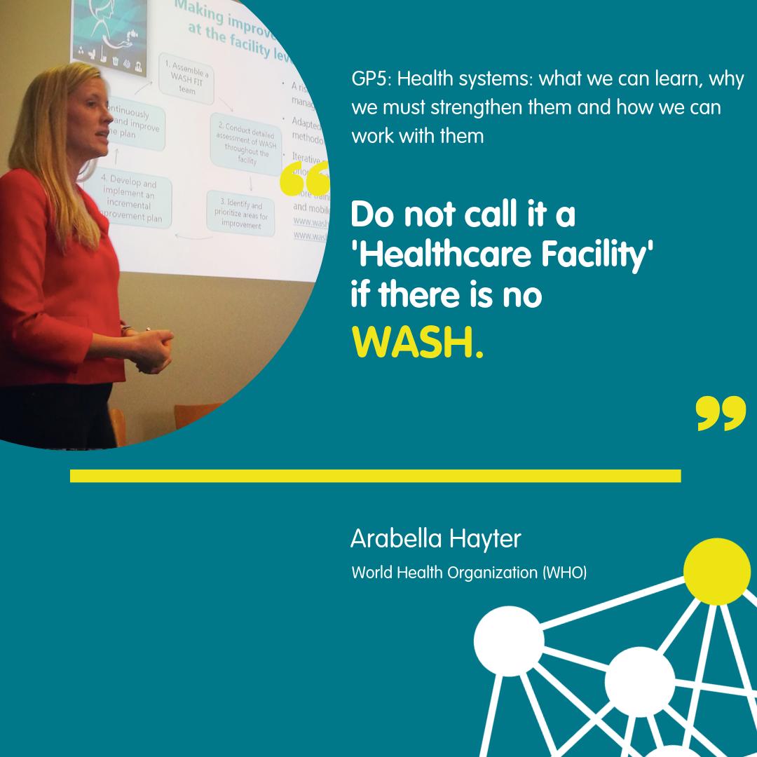 IRCWASH's tweet image. Arabella Hayter presented the @WHO/@UNICEF Draft Resolution on 'WASH in Healthcare Facilities' and called for greater #inclusion and #prioritisation of WASH. 
#Allsystemsgo #WASHsystems