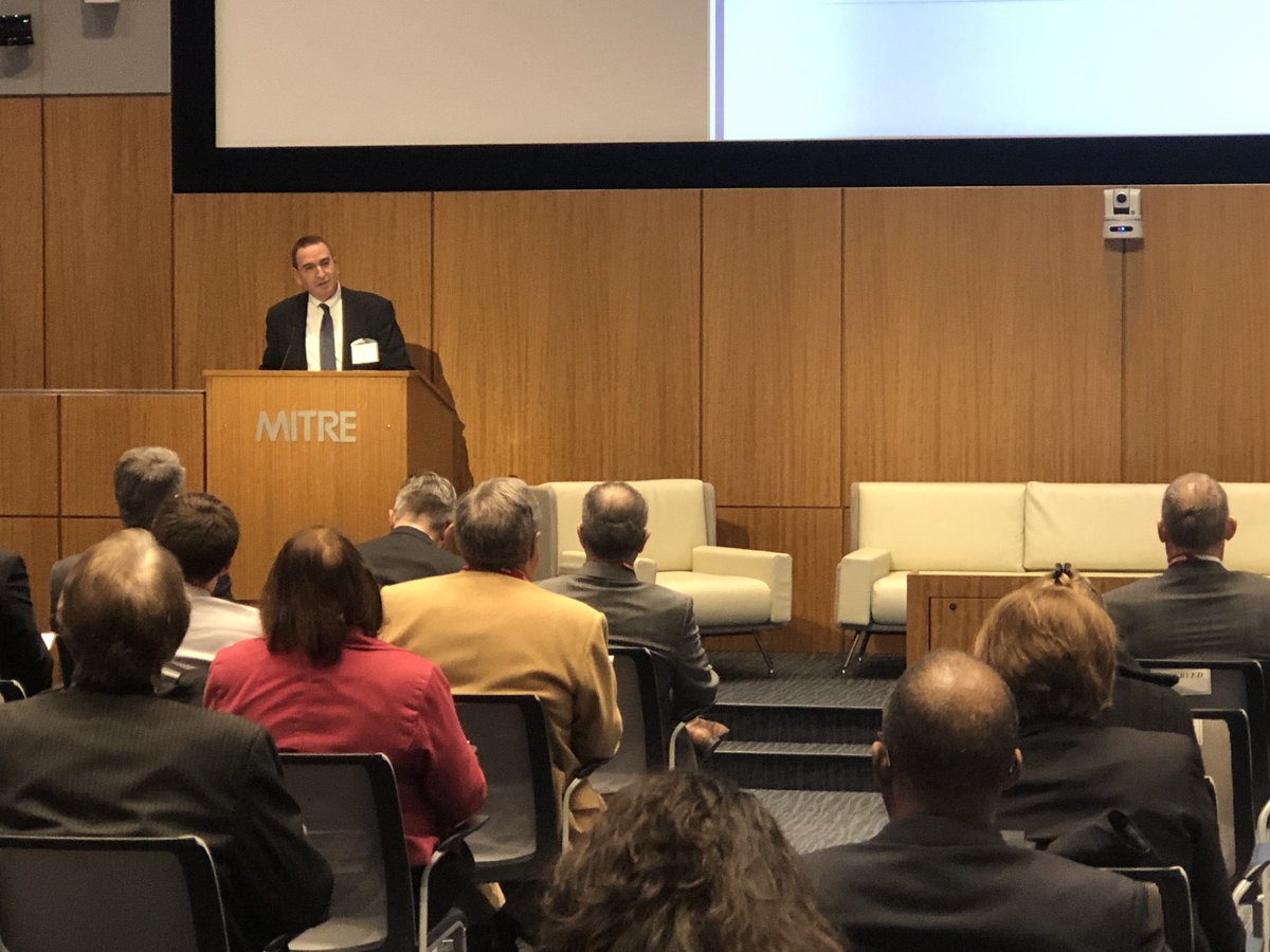 MITREcorp's tweet photo. “Next Gen Approaches to Strengthening Payment Integrity” event underway on McLean campus. CTO Jay Schnitzer welcomed stakeholders gathered to share new ideas to combat waste/fraud/abuse in gov payments. #MITREchallenge #GEARCenter #GettingPaymentsRight https://t.co/hOwRx3PrGl https://t.co/unMgAs7j4g